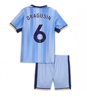 Tottenham Hotspur Radu Dragusin #6 Bortatröja Barn 2024-25 Kortärmad (+ Korta byxor)
